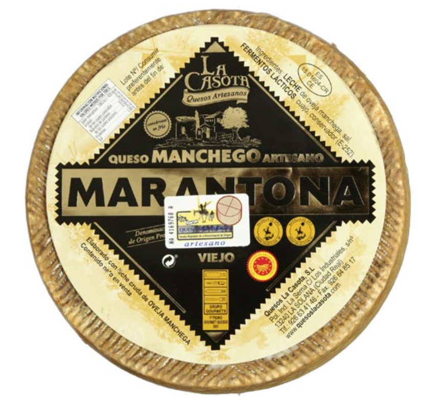 Manchego Cheese PDO, Aged 18-24M, La Casota