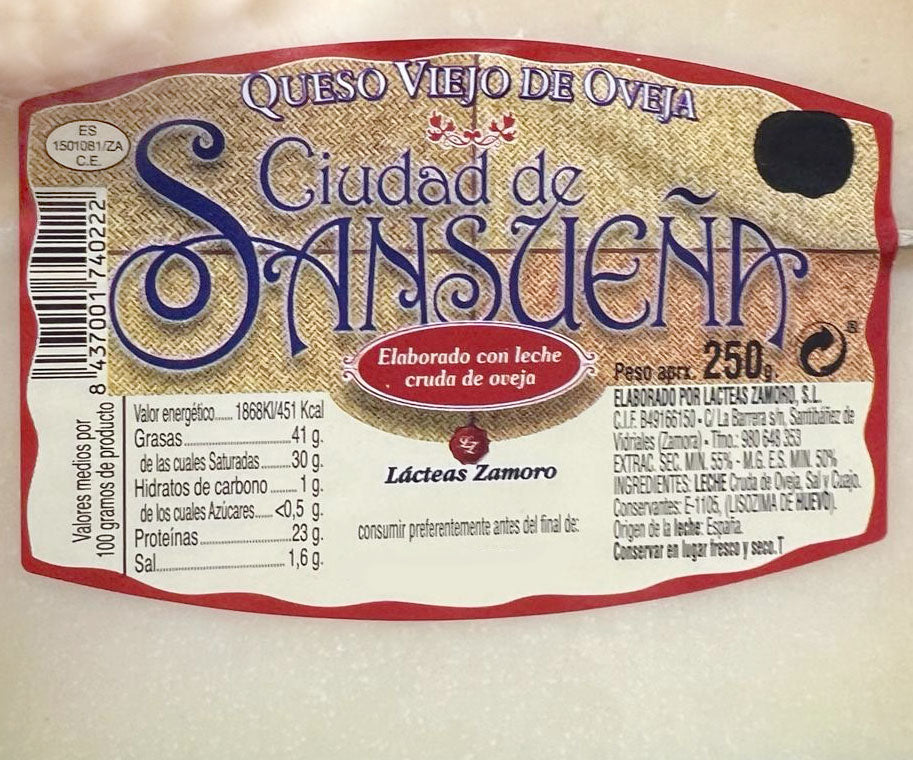 Zamorano Cheese with Black Garlic, Aged 11M, Lácteas Zamoro